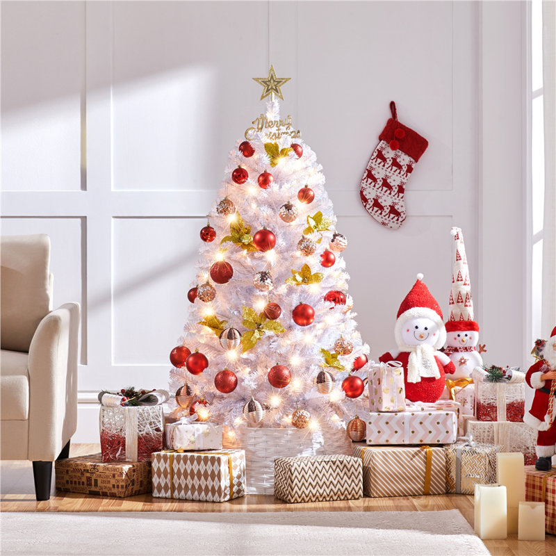 Sapin de Noël artificiel pré-éclairé, 55"