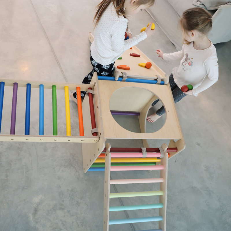 KateHaa 58cm W Wood Climber, Rainbow