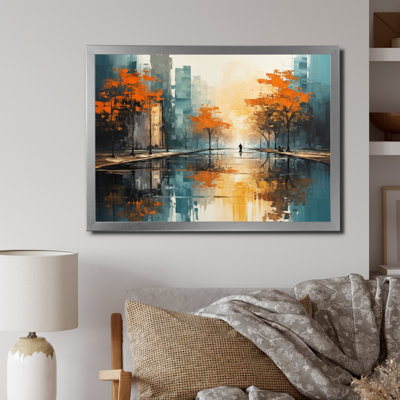 " Orange Rivers Riverside Reflection I "
