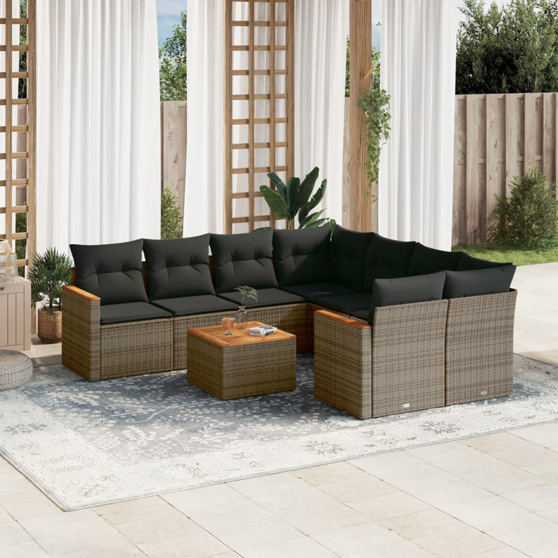  Garden Sofa Set Gray, Dark Gray
