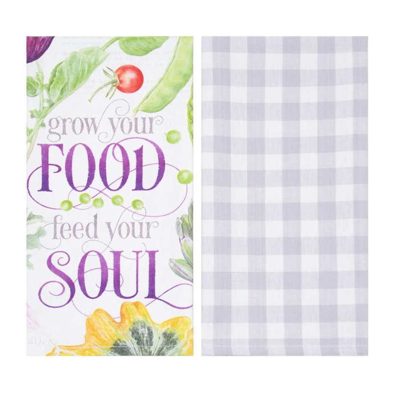 Vegetable Garden Printed Kitchen Towel Set of 2