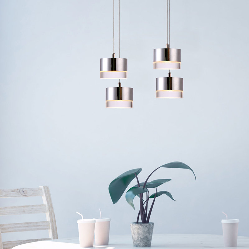 Barnsdall 4 - Light Cluster Pendant, Chrome