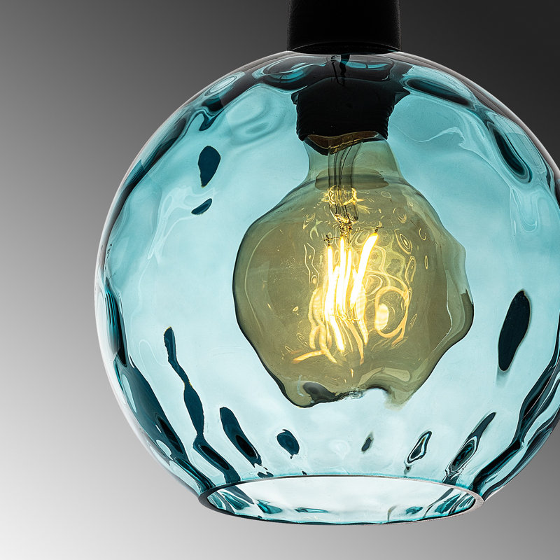 Sheen Chandelier, Black, Teal