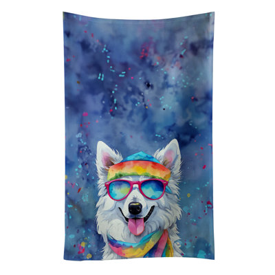 American Eskimo Hippie Dawg Kitchen Towel