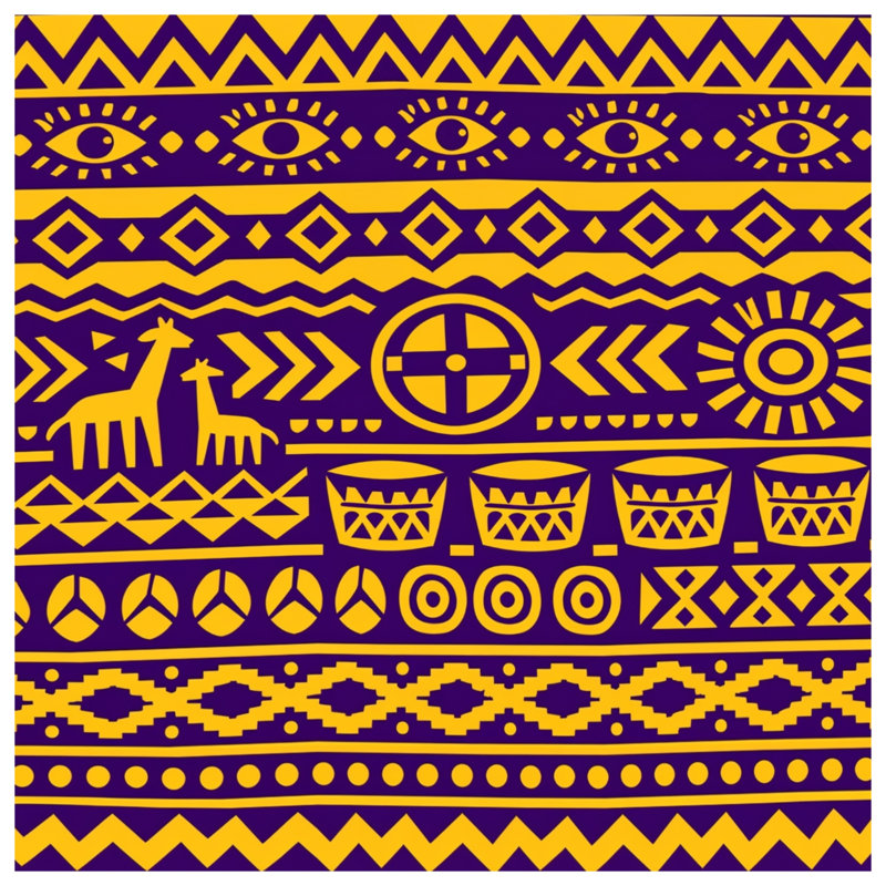 Tapis de bain à motif tribal africain, L 34 po x L 21 po