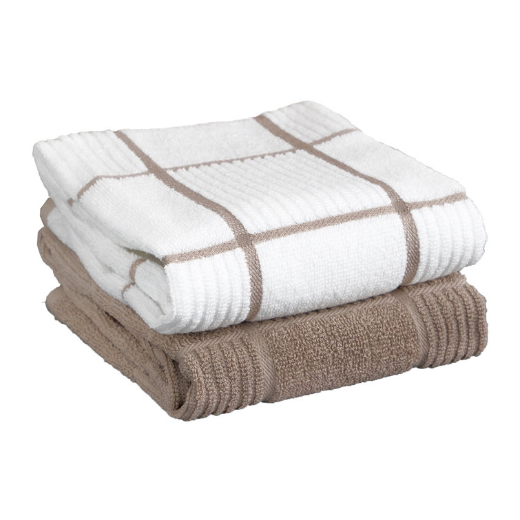 Now Designs Ripple Cotton Dish Towels, Set of 2, Sage 2