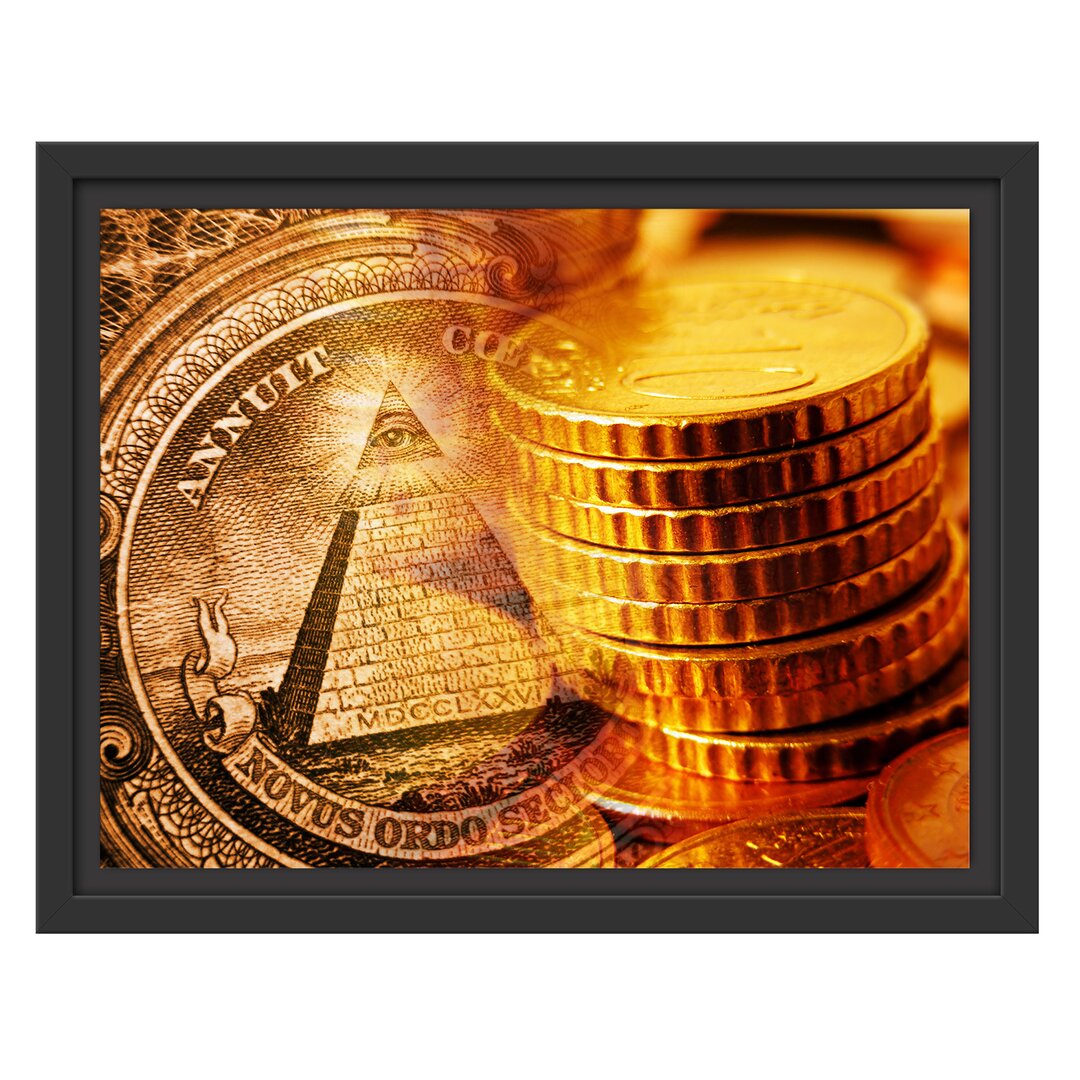 Gerahmtes Wandbild Illuminati Pyramide