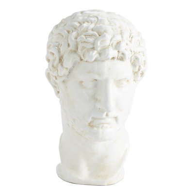 Hadrian Bust-White Glaze