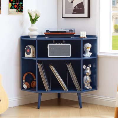 Support de tourne-disque de coin avec station de charge