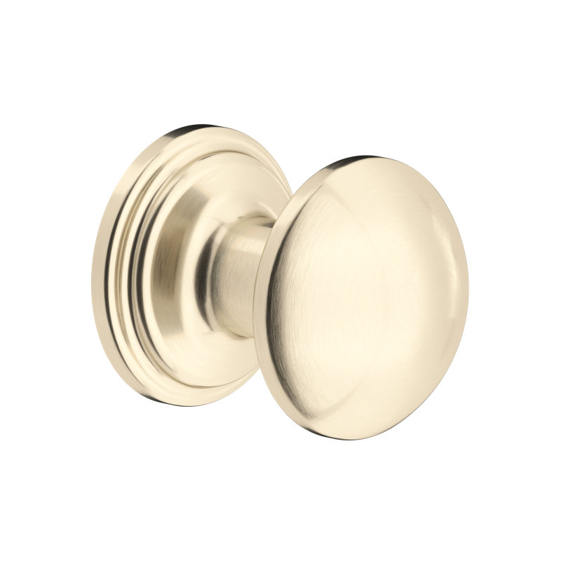 Small Button Drawer Pull Knobs, Satin Nickel