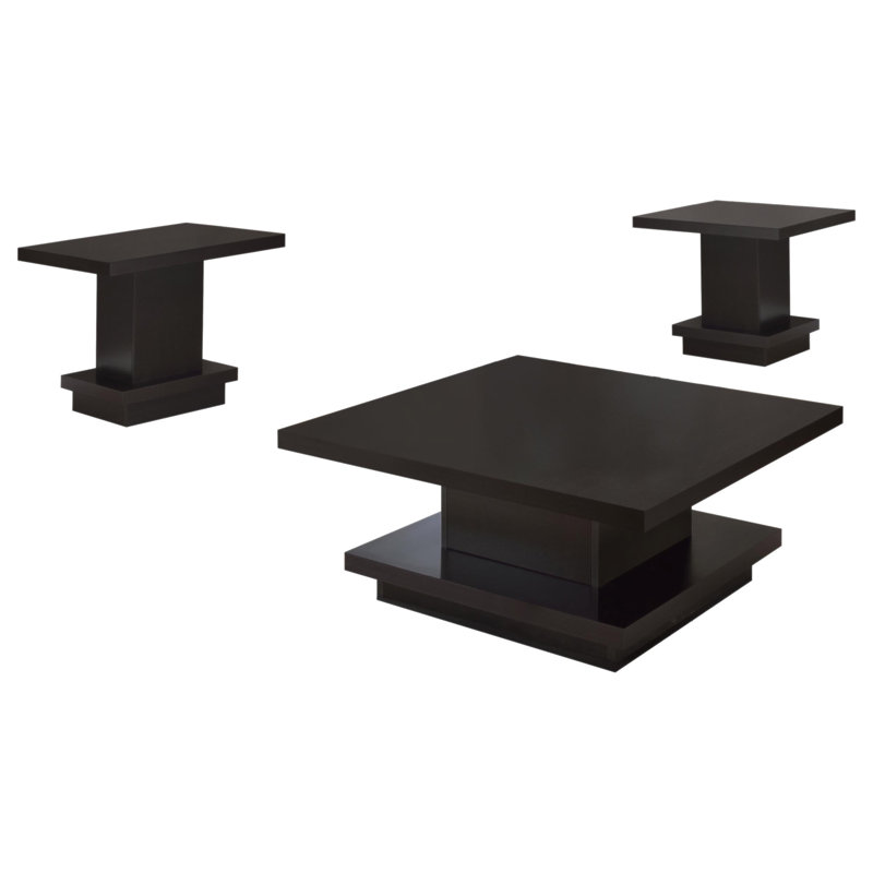 Ensemble de tables basses 3 pièces Cappuccino