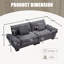 2 Seater Corduroy Sofa-687387824