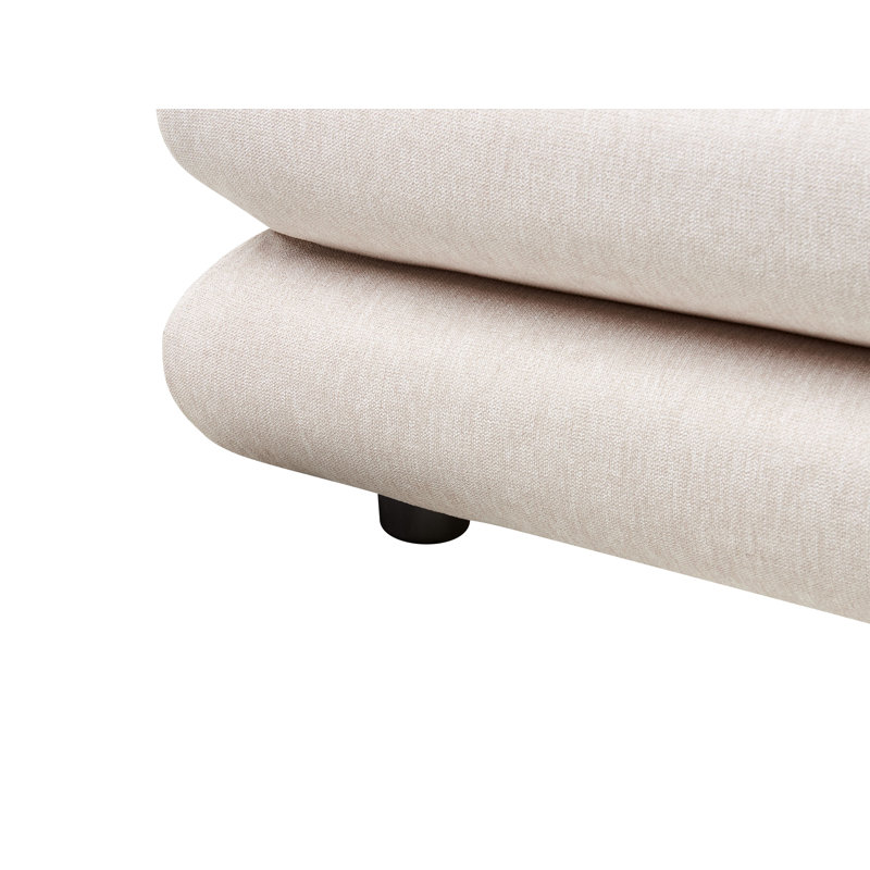 Bed Faux Linen LAVARDENS 200 cm, Beige, Super King (6')