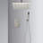 Brushed Nickel Ceiling Mounted Shower Kit . 10" Head & Handheld. Natural Rainfall Experience. Self-cleaning Nozzle. Bathroom Wall Mount. Brass Mount Feeling. .-118088817
