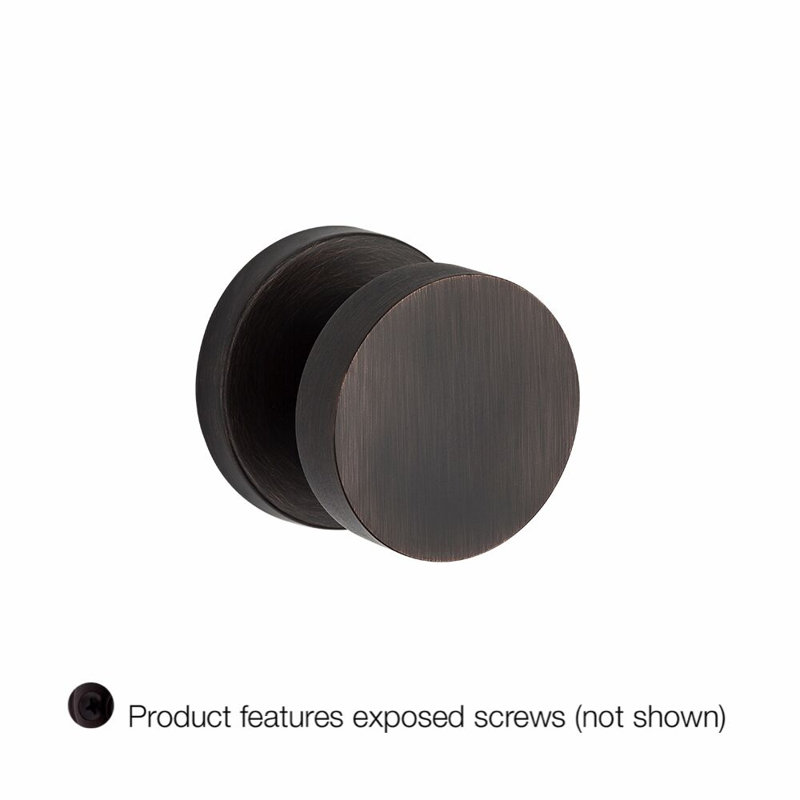Contemporary Single Dummy Door Knob, Venetian Bronze