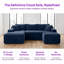Canapé modulaire en forme de U 94,5 po à assise profonde et sans assemblage, confort moelleux en nuage-129498575