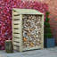 123cm W x 80cm D Solid Wood Log Store-18070343