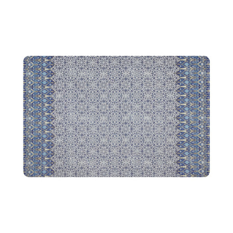 Iznik Pebbles 17.5" Vinyl Placemat, Blue