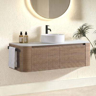Wall Mounted With Stone Top