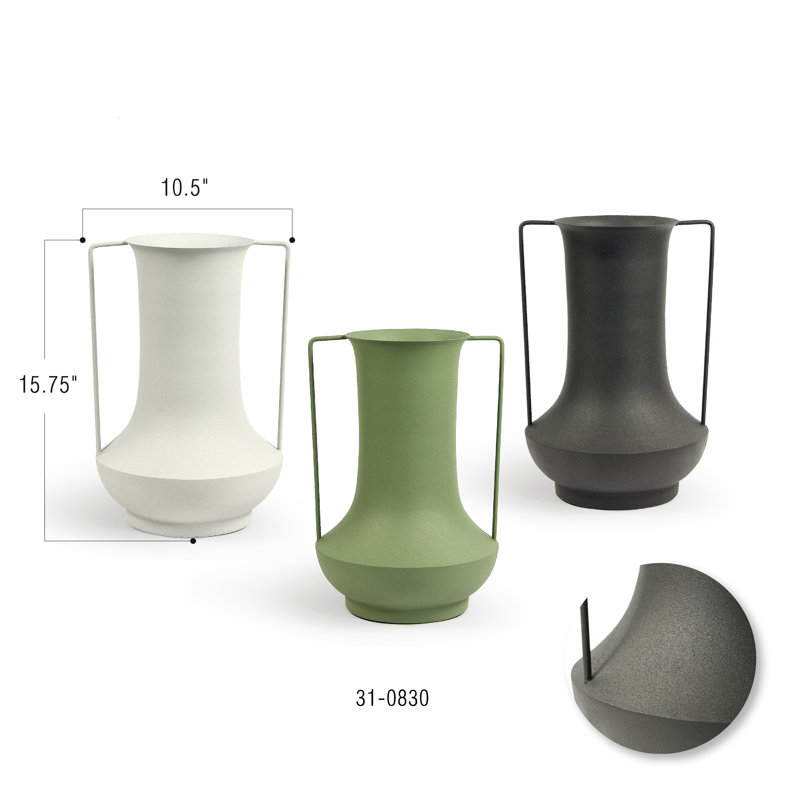 Duo Handle Vase, Black