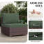 Ensemble de conversation 9 pièces pour terrasse en rotin avec foyer extérieur de 42 pouces et coussin de siège confortable-810234456