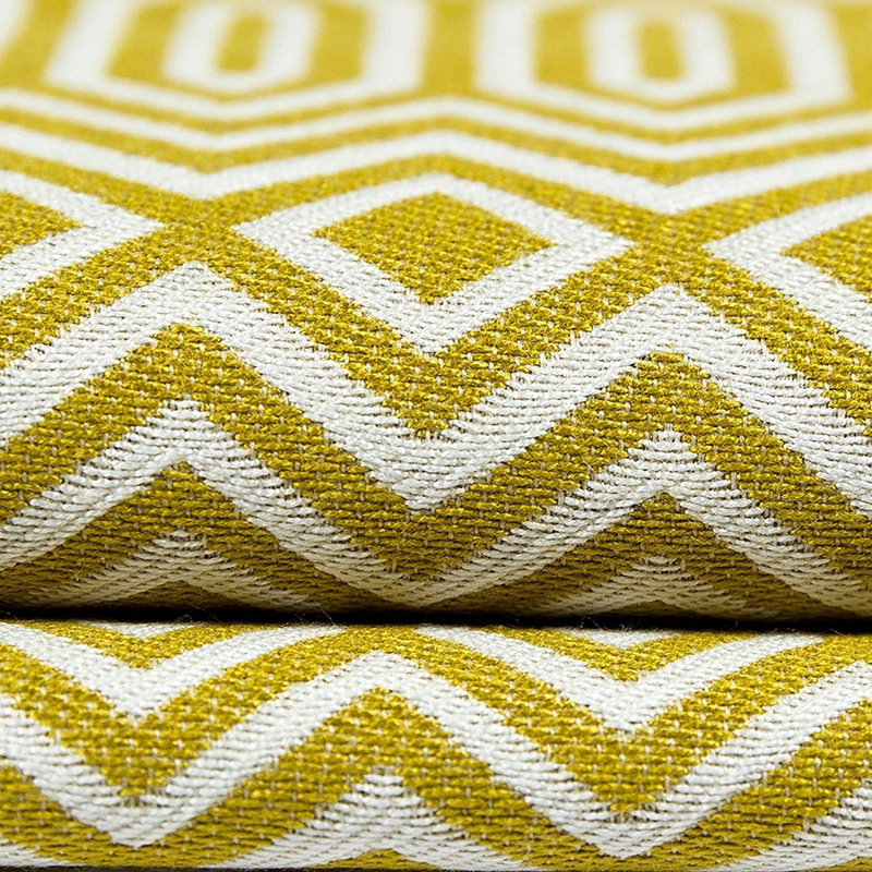 Cynthia Geometric Square Cushion Cover, 60 x 60 cm, Yellow
