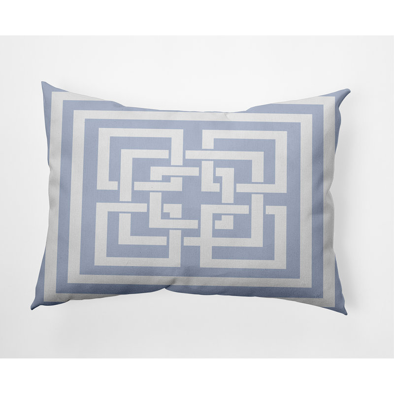 Housse de coussin rectangulaire et insert Greek New Key Greek New Key, bleu