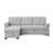 Hunter 84" Light Gray Linen Reversible Sleeper Sectional Sofa With Storage Chaise-192968568