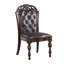 Ensemble de table et chaises de salle à manger 7 pièces Eva, similicuir brun, 72 à 93 pouces