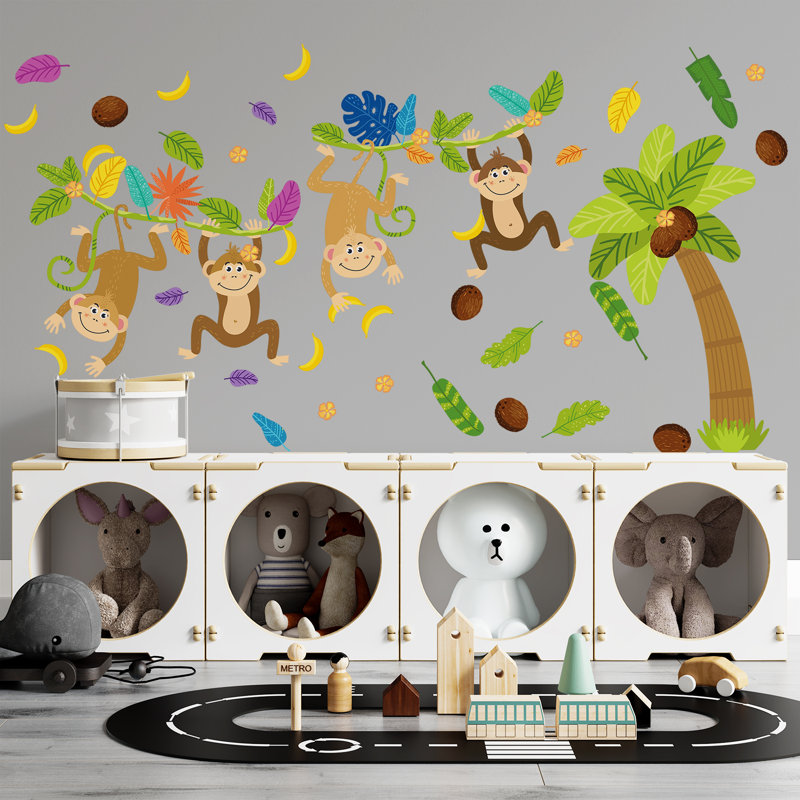 Happy Monkey Kids Wall Sticker