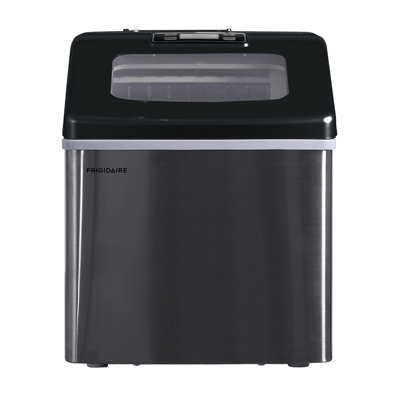 Machine à glaçons de comptoir en acier inoxydable avec fenêtre transparente Frigidaire, machine à glaçons transparente, 40 lb