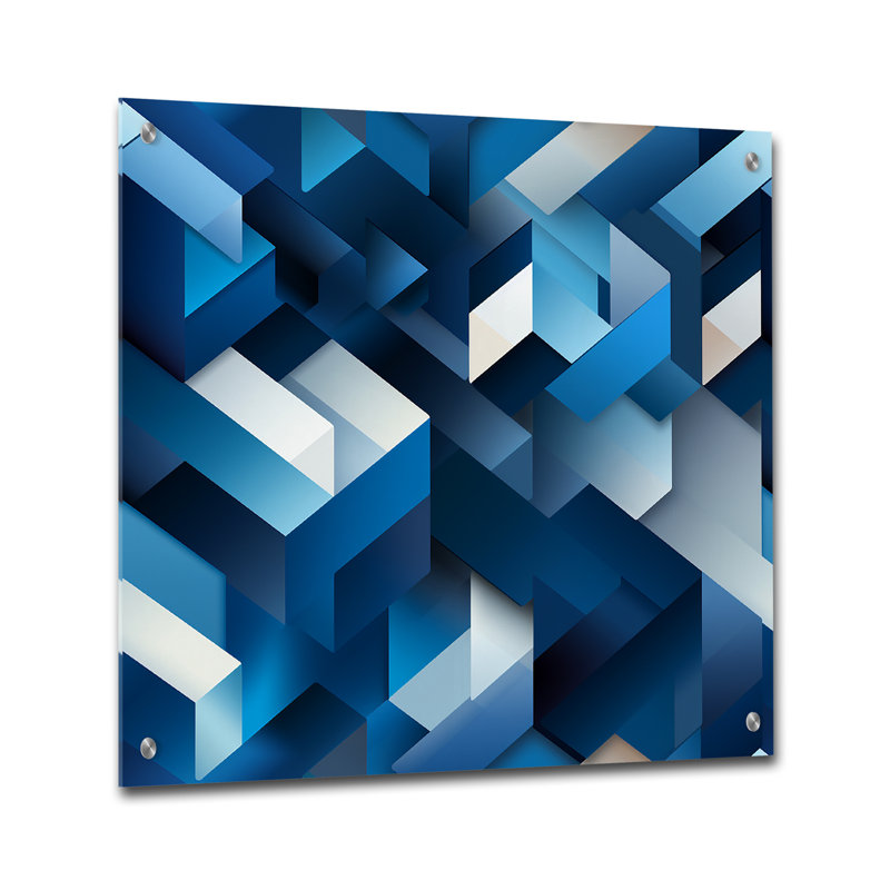 Dafny - Art mural abstrait en acrylique pour le salon, H 36 po x l 36 po