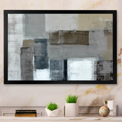 «Neutral Abstract Art», reproduction d'art sur toile encadrée