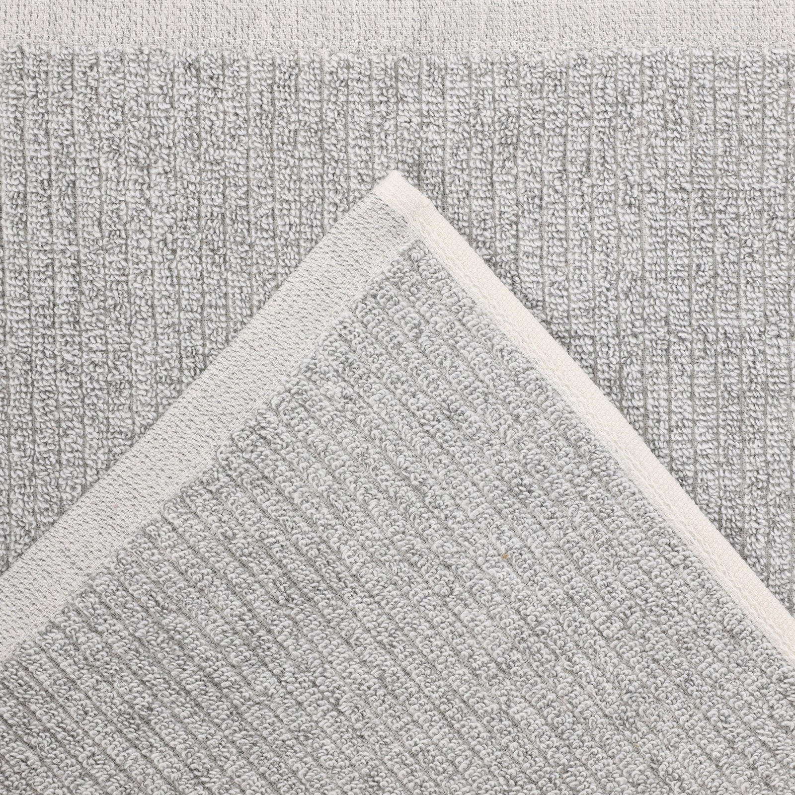 Ribbed Viscose Cotton Bath Sheets, Platinum