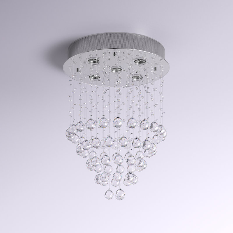Lustre spectaculaire à 5 lumières avec détails en cristal Hartlyn