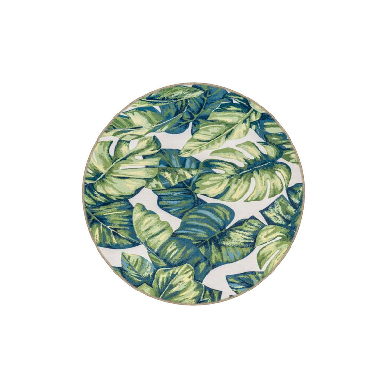 Tapis tissé à motif de feuilles lavables, Tapis de couloir 3 pi 3 po x 6 pi 7 po inclus