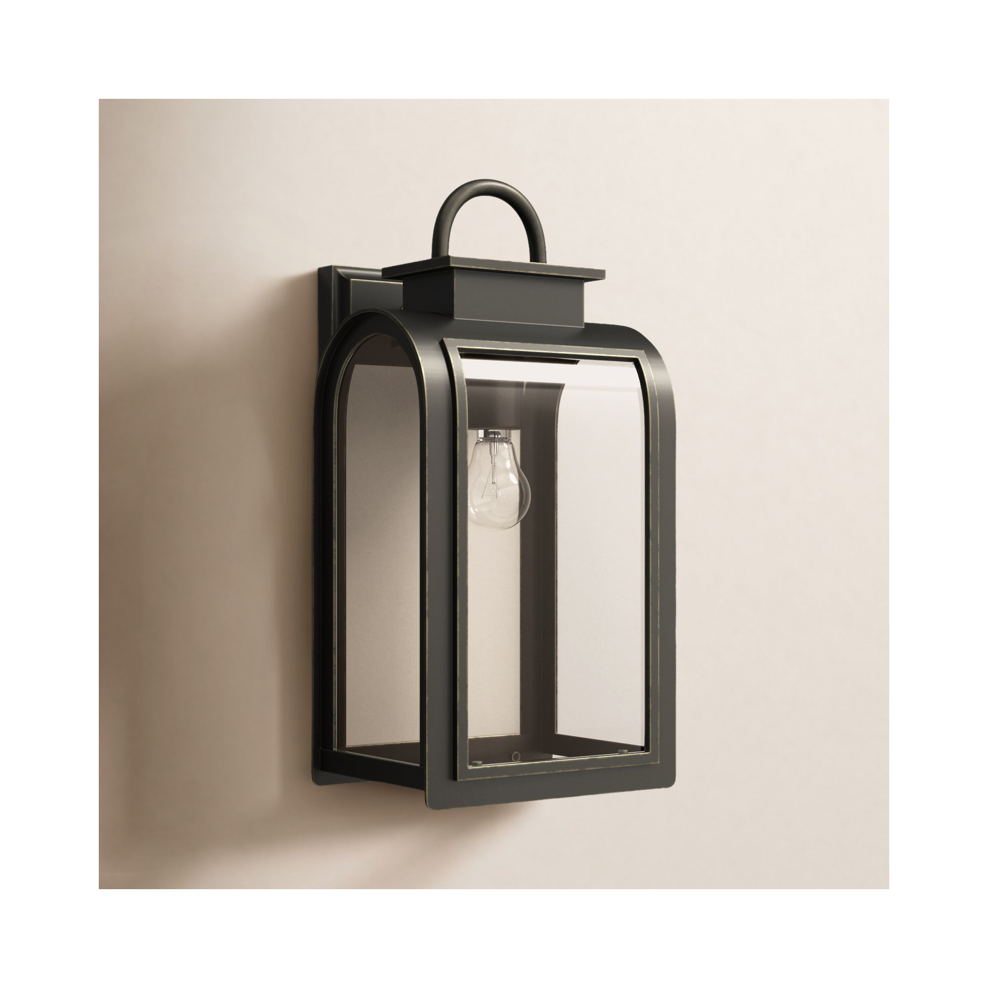 Matheus Single Light Outdoor Wall Light, 13.25" H x 6.5" W x 6.875" D