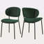 Ensemble de 2 chaises de salle à manger en tissu Boucle avec pieds en métal pour la salle à manger, la cuisine et le salon-117538481-117538482