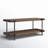 Nikole 42" Oak and Metal Entryway Bench with Lower Shelf - Rustic Industrial Style, Solid Wood Top, Metal Legs, Ideal for Dining Area, Living Room, Mudroom