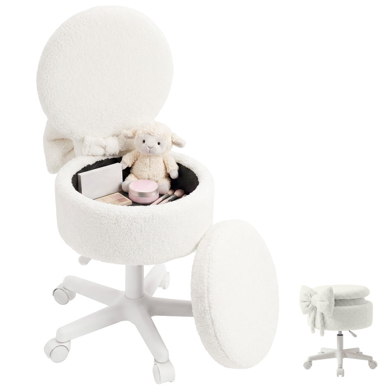 Accent Stool, White