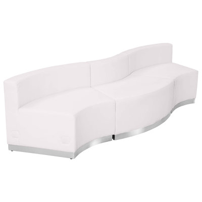 Hercules Alon 3 PC LeatherSoft Modular Reception Configuration w/Taut Back &Seat by Flash Furniture