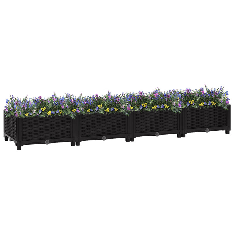 Lit de jardin surélevé en plastique 5 pi x 1 pi Teashia