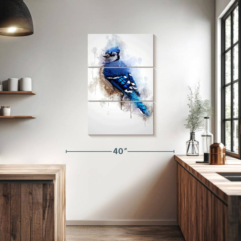 Brampt Blue Jay Bird, 38" H x 24" W