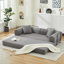 Canapé-lit pliant, canapé-lit convertible de 78,5 po avec 2 coussins, canapé-lit pliant, matelas à ressorts en mousse, canapé-futon pour salon, bureau, appartement-1108578066-1108578070
