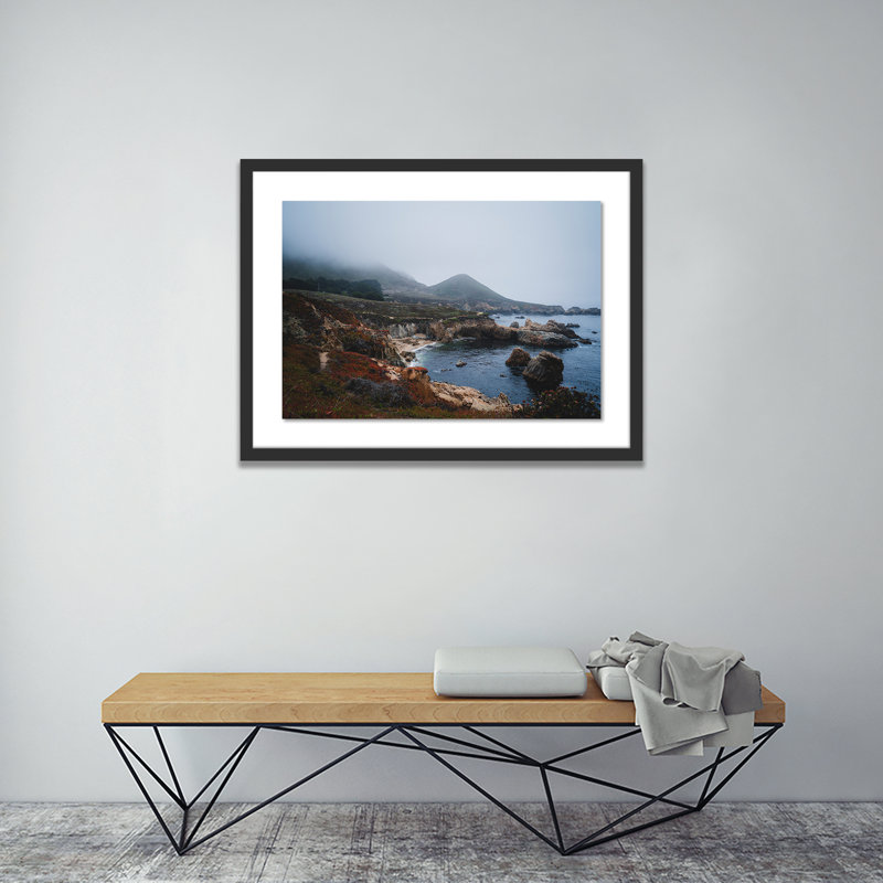 Beautiful Fog Print by Brannon Naito, Black, 42" H x 60" W x 2.5" D