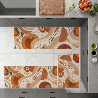 Tapis de cuisine lavables antidérapants Abstract Swirls