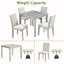 Ensemble de table de salle à manger en bois 5 pièces, ensemble de table de cuisine avec une table carrée et 4 chaises rembourrées, table de salle à manger en bois avec décoration en cristal et ensemble de chaises pour la cuisine, la salle à manger,