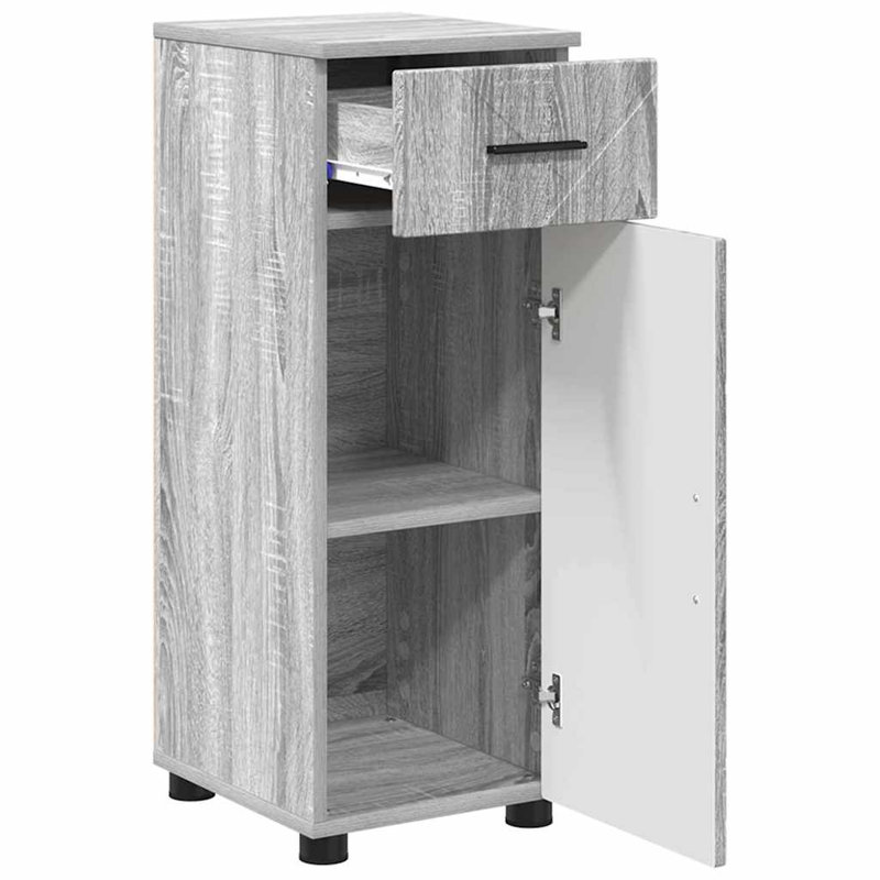 30cm Bathroom Vanity Base Only, Grey Sonoma