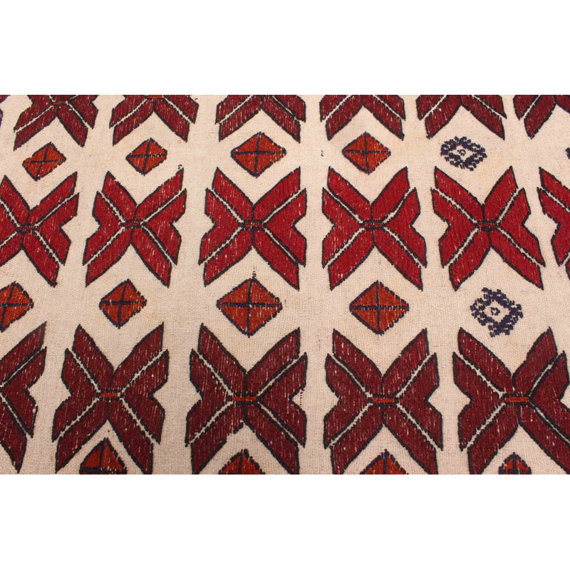 Tapisserie crème Tahlia Kilim 3 pi 11 po x 6 pi 1 po
