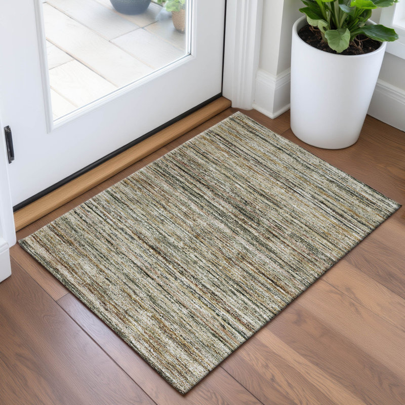 Premium Machine Washable Barry AMF1239 Stripes Rug, Rectangle 1'8" x 2'6"